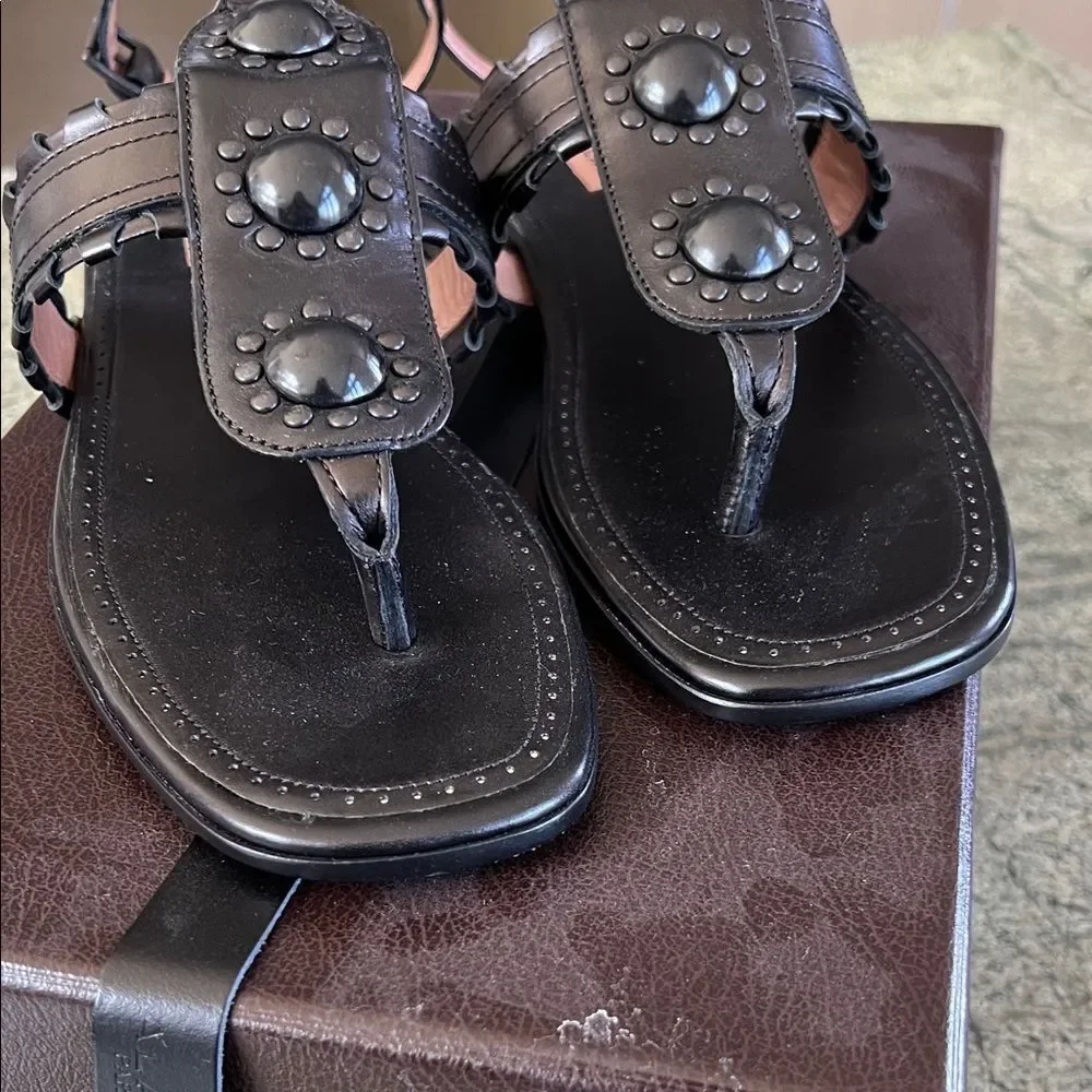 Alaia Black Embellished Men's Sandals